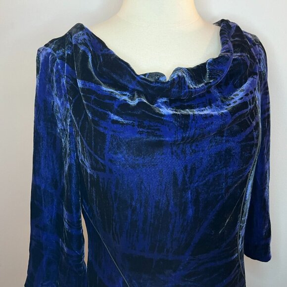 Andrew Marc Women's Black/Plum Velour Dress - NWT - Picture 2 of 5